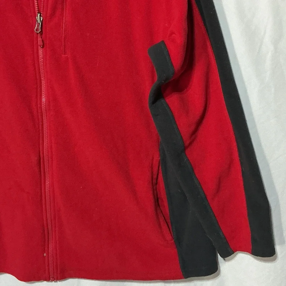 The North Face Men's Red Full Zip Fleece Jacket Sz XXL
